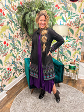 Load image into Gallery viewer, ANT Black Embroidered Peacoat