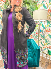 Load image into Gallery viewer, ANT Black Embroidered Peacoat
