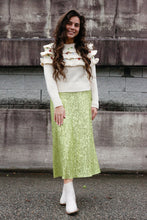 Load image into Gallery viewer, Falyn Embroidered Ruffle Knit Sweater