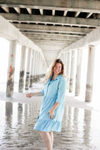 Load image into Gallery viewer, Trixie Tiered Swing Shirt Dress