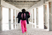 Load image into Gallery viewer, Cascade Denim Jacket Diamond Fringe