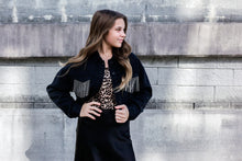 Load image into Gallery viewer, Cascade Denim Jacket Diamond Fringe