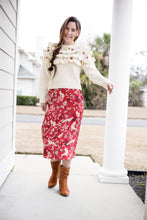 Load image into Gallery viewer, Falyn Embroidered Ruffle Knit Sweater