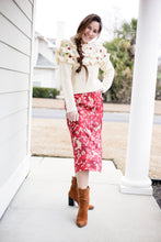 Load image into Gallery viewer, Falyn Embroidered Ruffle Knit Sweater