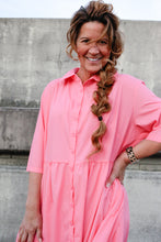 Load image into Gallery viewer, Trixie Tiered Swing Shirt Dress