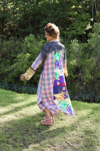 Kaitlin Plaid Chiffon Dress
