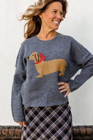 Oscar Grey Bow Sweater