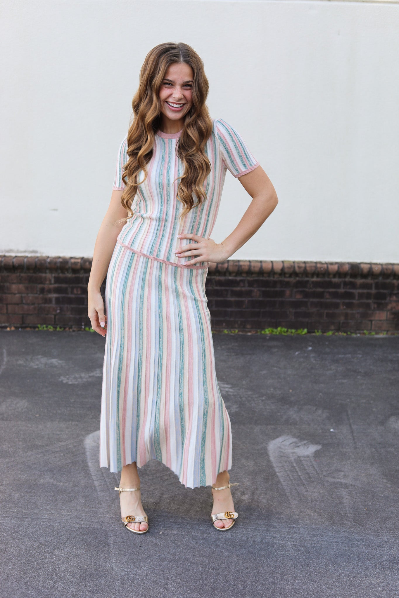 Candy Stripe Knit Set Small