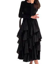 Load image into Gallery viewer, Silky Pleated Ruffle Dress
