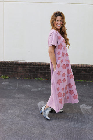 Star Patch T-Shirt Dress
