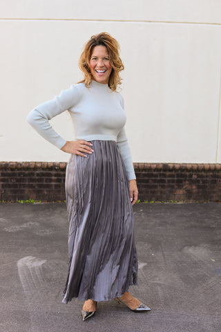 Grey Twofer Maxi Dress