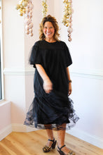 Load image into Gallery viewer, Sloane Black Tulle Tee Dress
