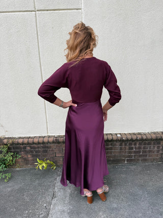Merlot Silk Dress