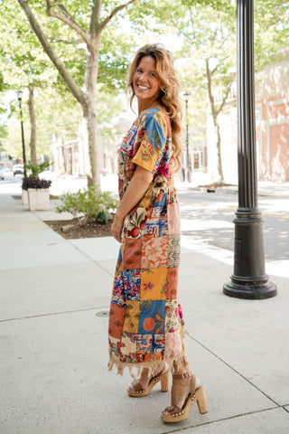 Merry Masquerade Patchwork Dress