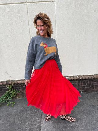 Oscar Grey Bow Sweater