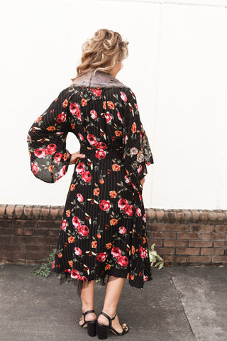 Charlene Fur Kimono Dress