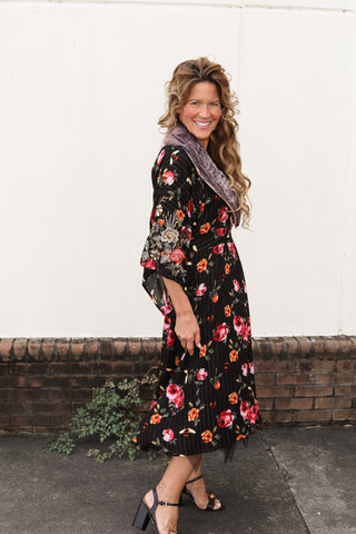 Charlene Fur Kimono Dress