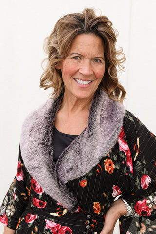 Charlene Fur Kimono Dress