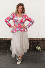 Load image into Gallery viewer, Dulce Pink Plaid Blazer
