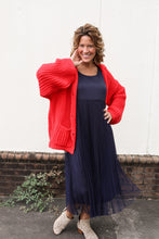 Load image into Gallery viewer, Red Cardigan Sweater
