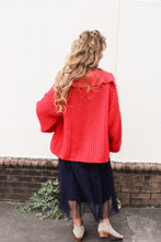 Load image into Gallery viewer, Red Cardigan Sweater
