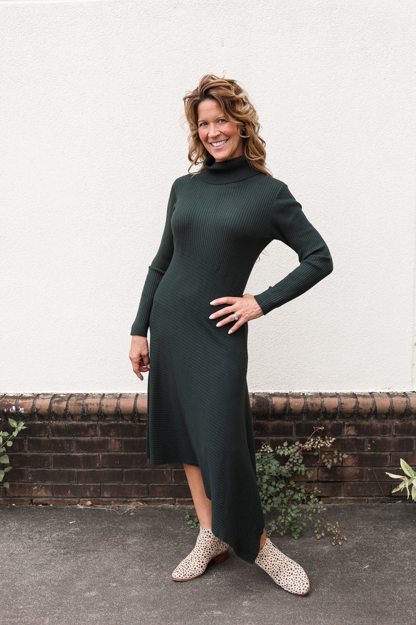 Ribbed Sweater Dress S/M / Black