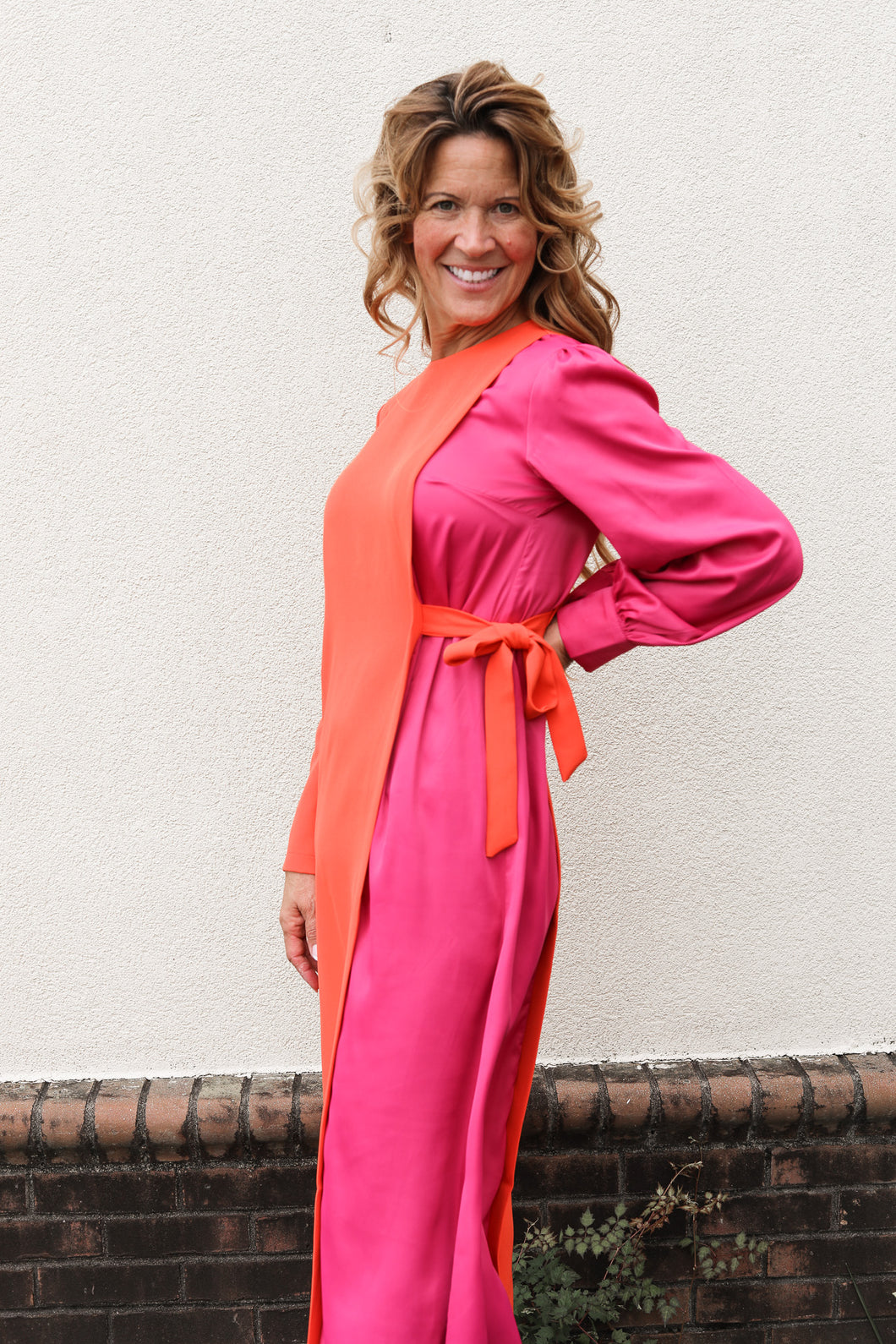 Zarina Pink Orange Dress