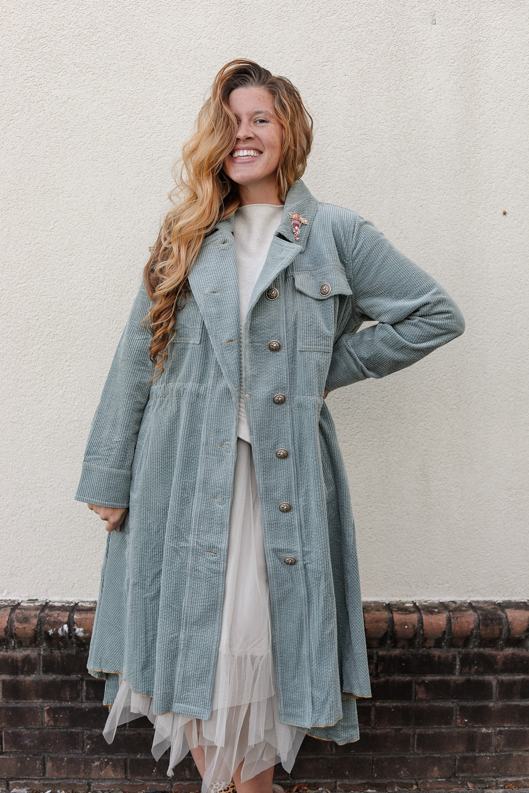 Corduroy Trench Coat