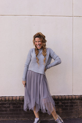 Ribbed Sweater Dress Set