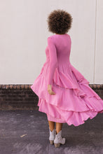 Load image into Gallery viewer, Silky Pleated Ruffle Dress
