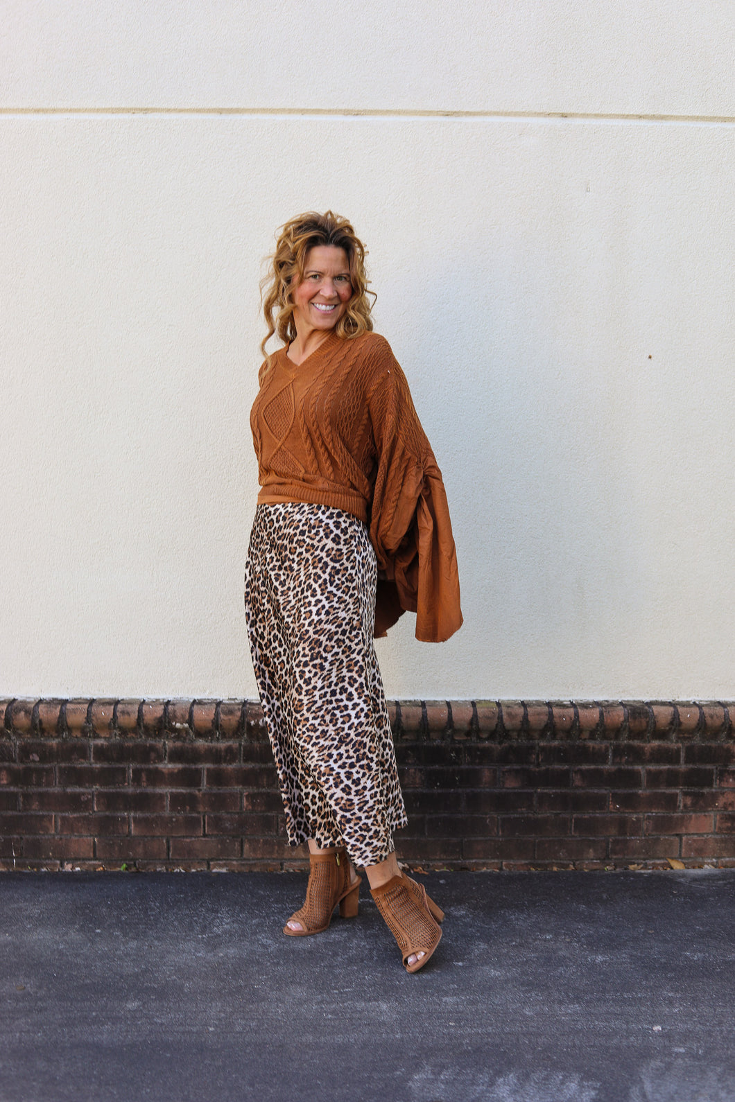 Leopard Slip Skirt