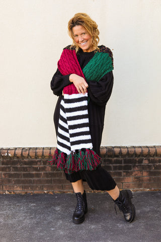 Black Cable Sweater Dress