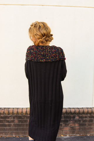 Black Cable Sweater Dress