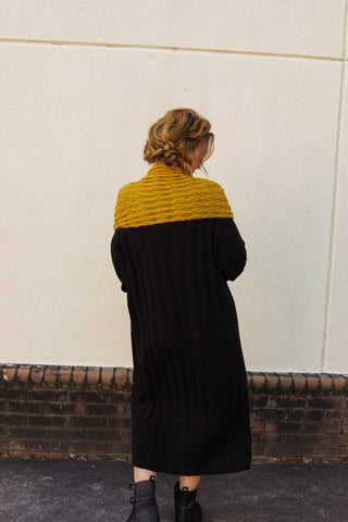 Black Cable Sweater Dress