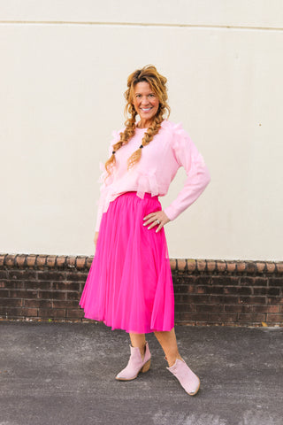 Pink Bows Sweater Top