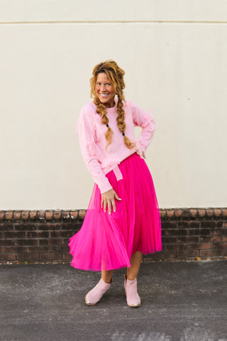 Pink Bows Sweater Top