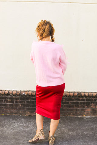 Pink Bows Sweater Top