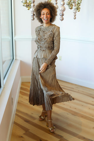 Little Silky Pleated Set