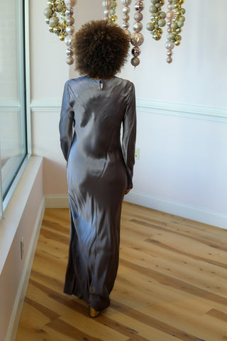 Celeste Silver Maxi Dress