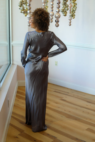 Celeste Silver Maxi Dress