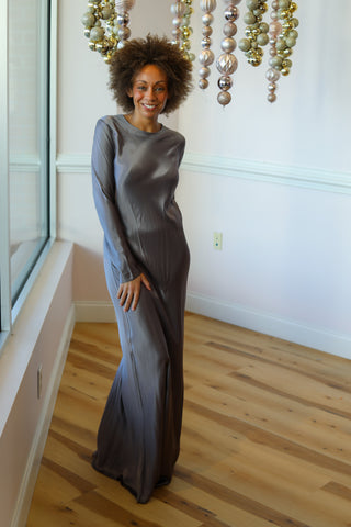 Celeste Silver Maxi Dress