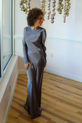 Celeste Silver Maxi Dress