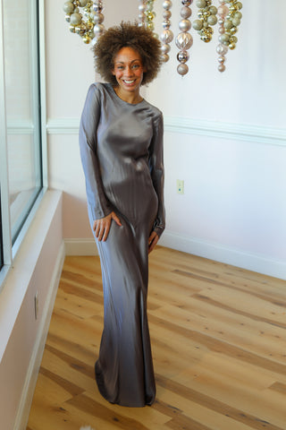 Celeste Silver Maxi Dress