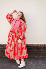 Load image into Gallery viewer, Red Tiger Boho Dress
