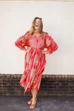 Load image into Gallery viewer, Red Tiger Boho Dress
