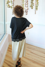 Load image into Gallery viewer, Black Cream Silk Dress
