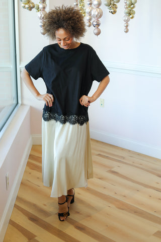 Black Silk Tee Dress