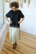 Load image into Gallery viewer, Black Cream Silk Dress
