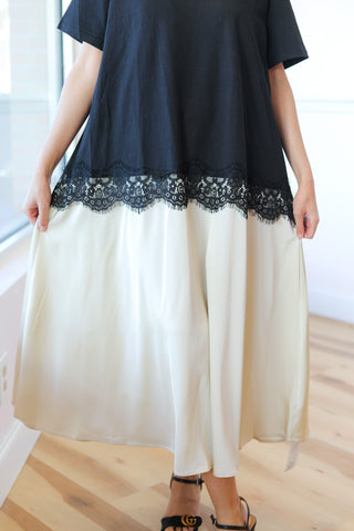 Black Silk Tee Dress
