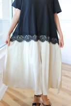 Load image into Gallery viewer, Black Cream Silk Dress
